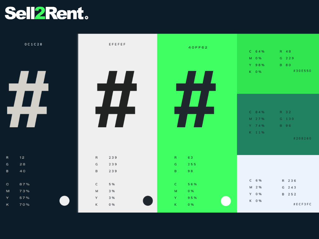 Sell2Rent color palette